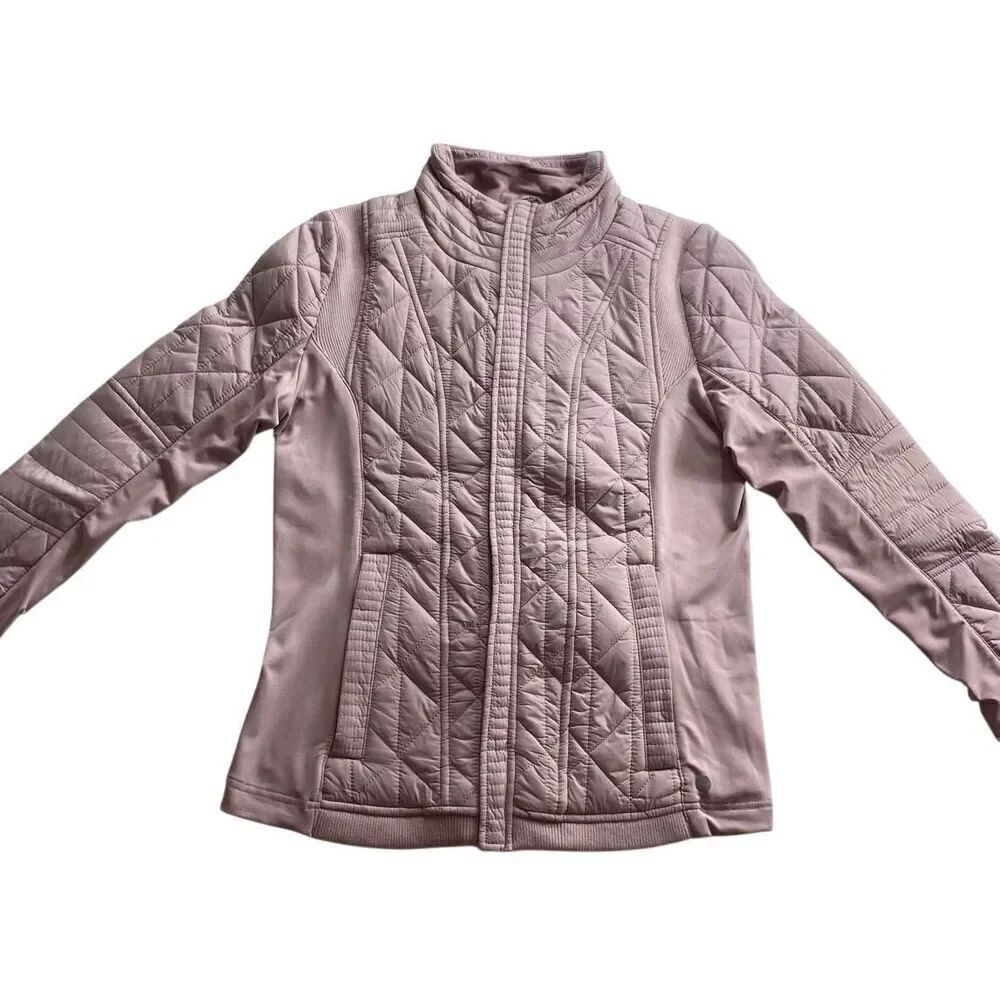 90 Degree By Reflex Medium Quilted Zip Front Jacket PEARLED ROSE